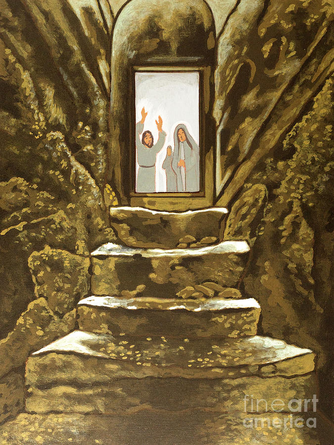 Lazarus' Tomb Depiction Painting - Lazarus Tomb by William Hart McNichols