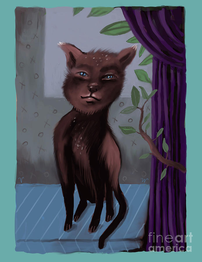 Le Sophisto Cat Digital Art by Valerie White