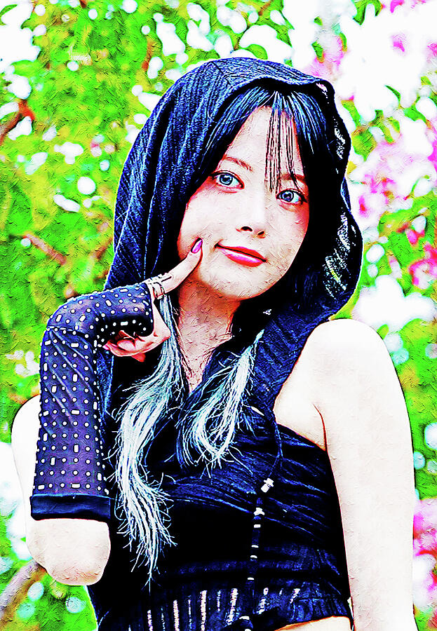 LE SSERAFIM - HOT, Hong Eunchae Digital Art by Gradify Creations