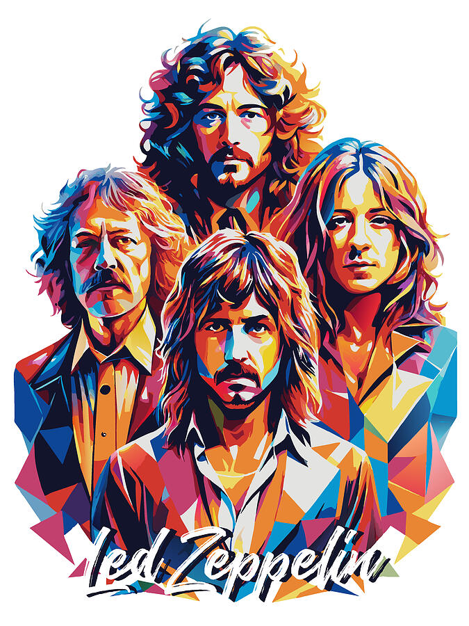 Led Zeppelin #8 in WPAP Pop Art by Vector Artnesia
