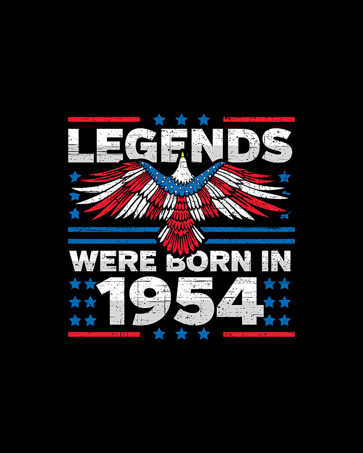 Legends Were Born in 1954 Patriotic Birthday Digital Art by Flippin Sweet Gear