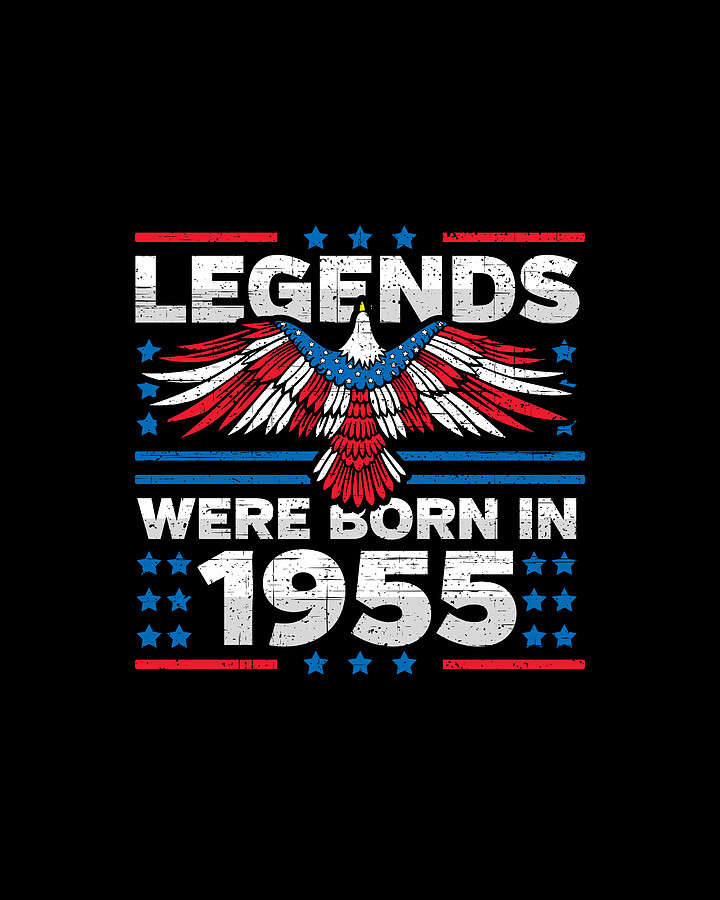 Legends Were Born in 1955 Patriotic Birthday Digital Art by Flippin Sweet Gear