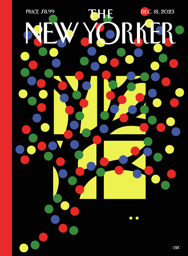 Christmas Lights on a Window Drawing - Let There Be Lights by Olimpia Zagnoli