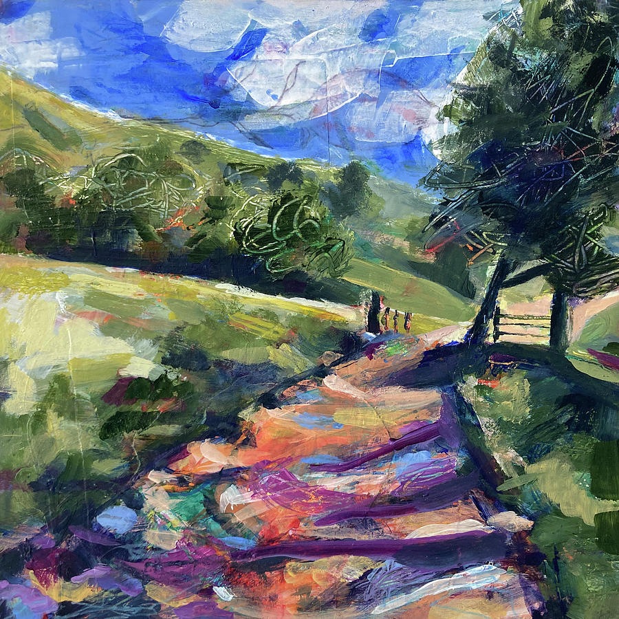Lets Go to the Gate Mixed Media by Mary Conner