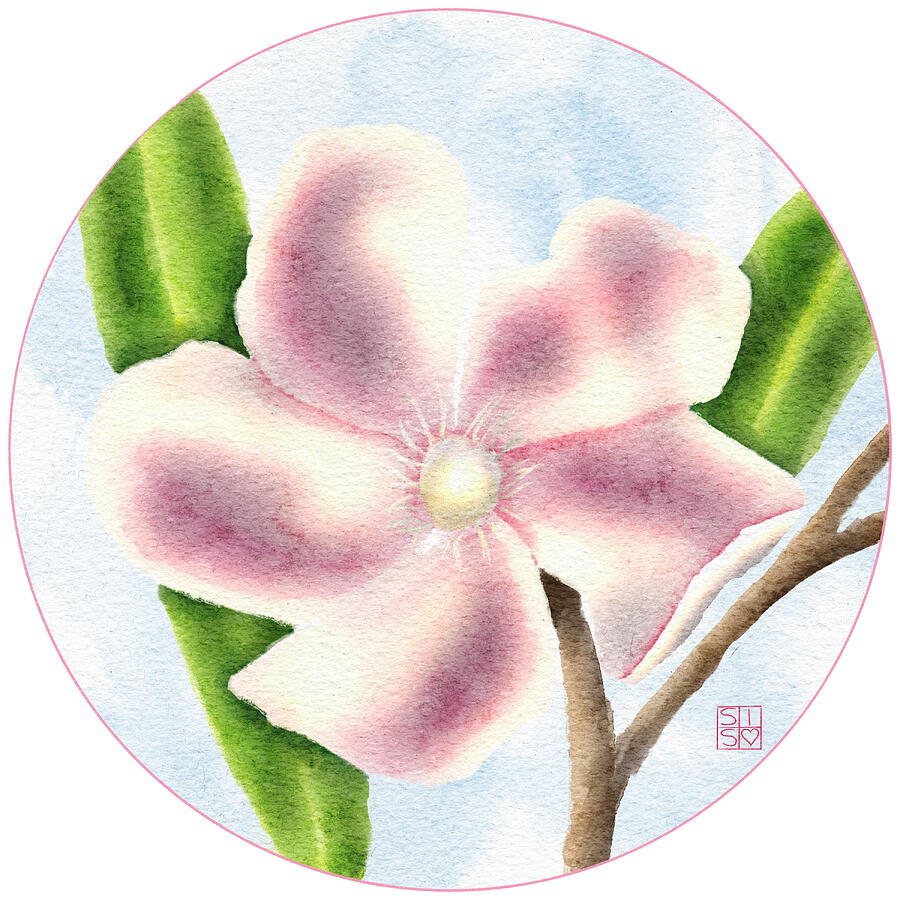 Light Pink Oleander in Bloom Digital Art by Snow Iris Studio