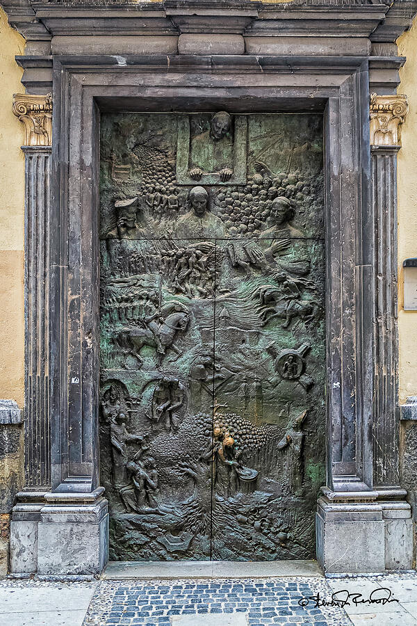 Ljubljana Cathedral Door Photograph by Steven Dos Remedios