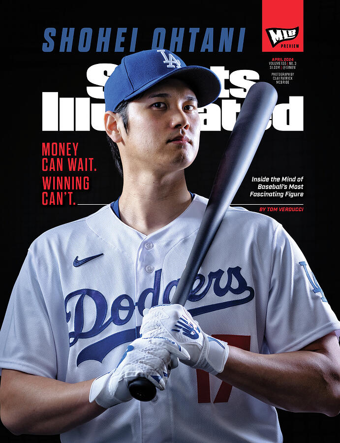 Shohei Ohtani on Sports Illustrated Cover Photograph - Los Angeles Dodgers Shohei Ohtani, 2024 MLB Season Preview Issue Cover by Sports Illustrated