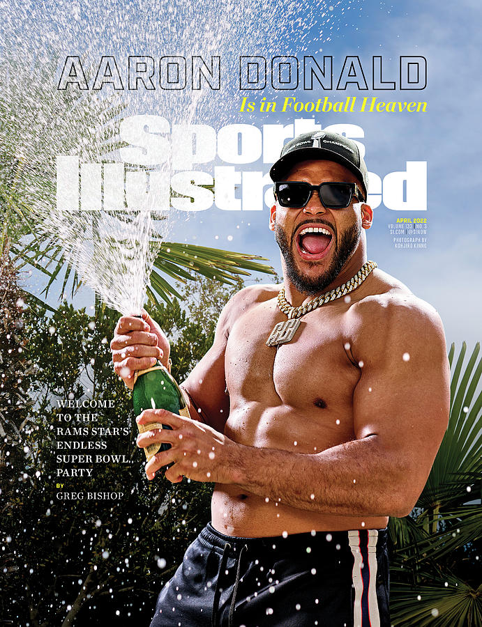 Aaron Donald Celebrates Victory Photograph - Los Angeles Rams Aaron Donald Cover by Sports Illustrated