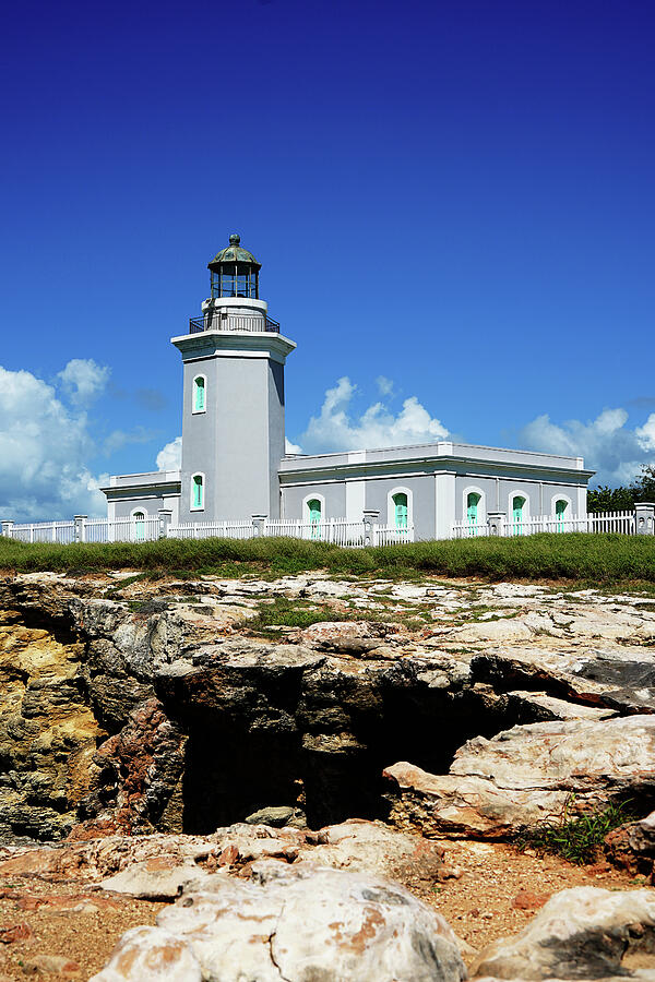 Coastal Lighthouse Against Blue Sky Photograph - Los Morillos Lighthouse Puerto Rico by Richard Reeve