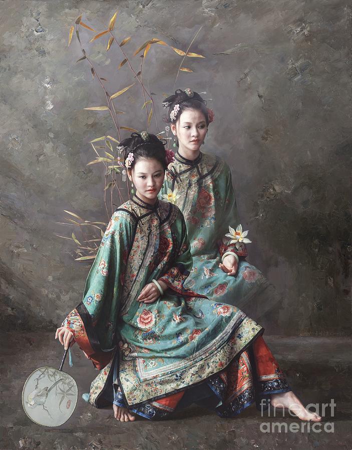 Lotus Shadow of southland Painting by Mingyue Wang