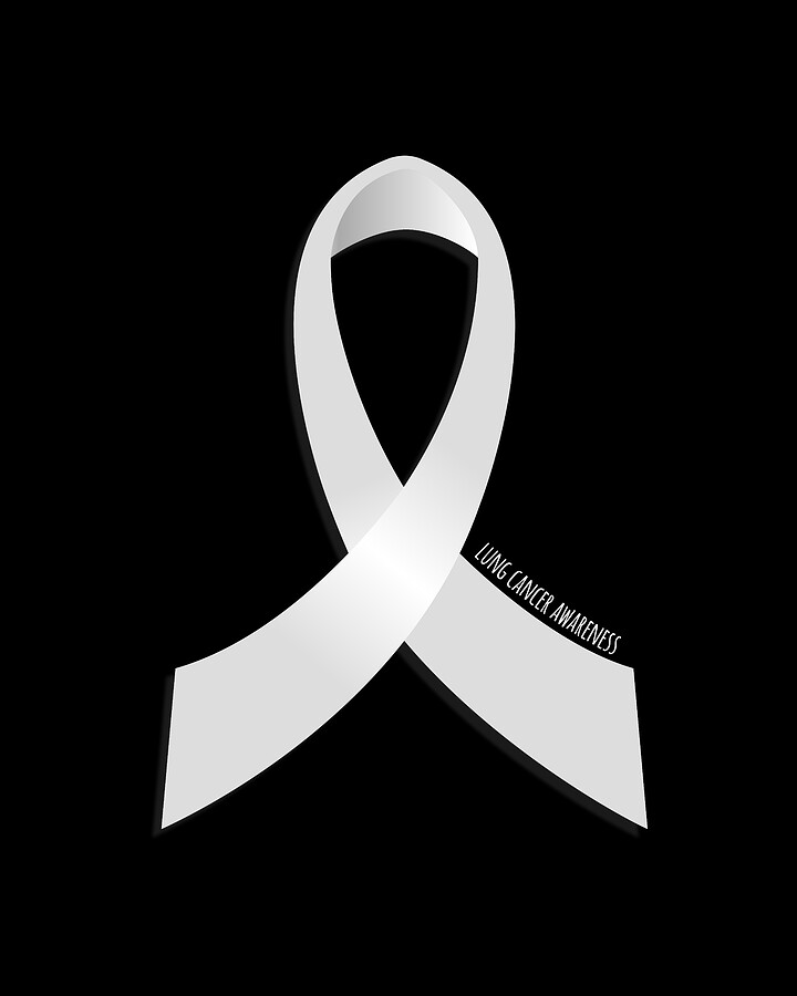 Lung Cancer Awareness Ribbon Digital Art by Flippin Sweet Gear