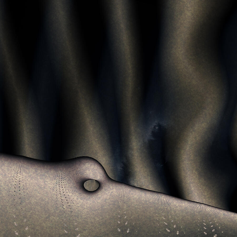 Abstract Sand Dunes in Darkness Digital Art - Lurking by Vic Eberly