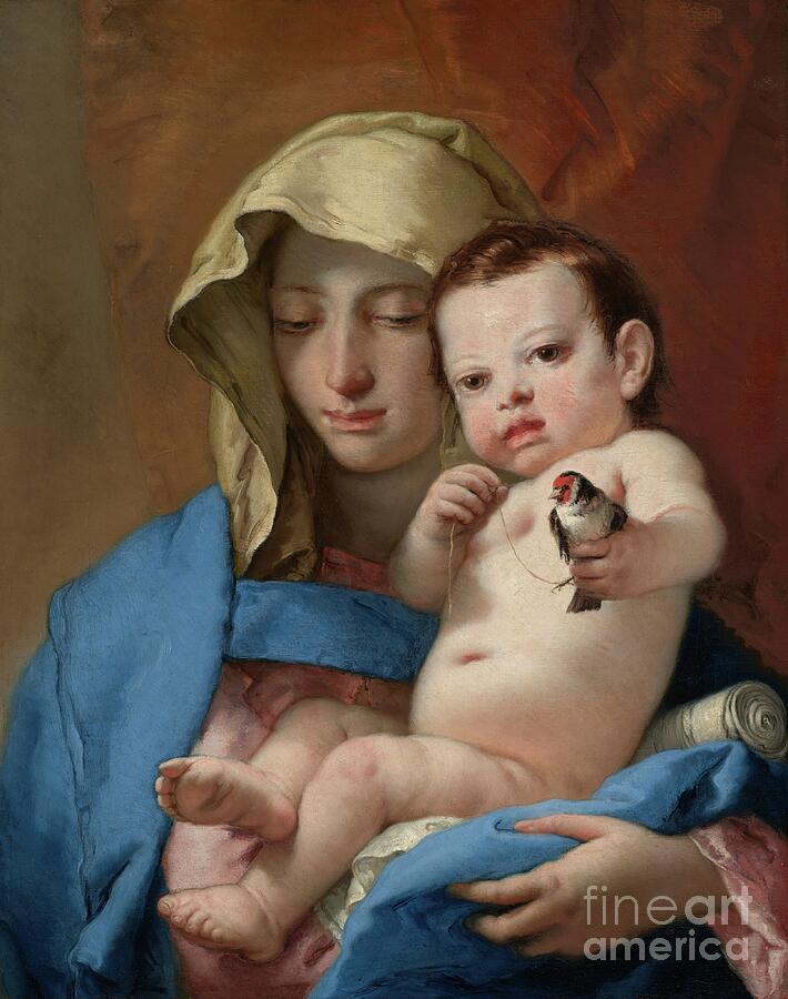Giovanni Battista Tiepolo, Madonna of the Goldfinch, c. 1767–1770 — Virgin and Child with a goldfinch on a thread