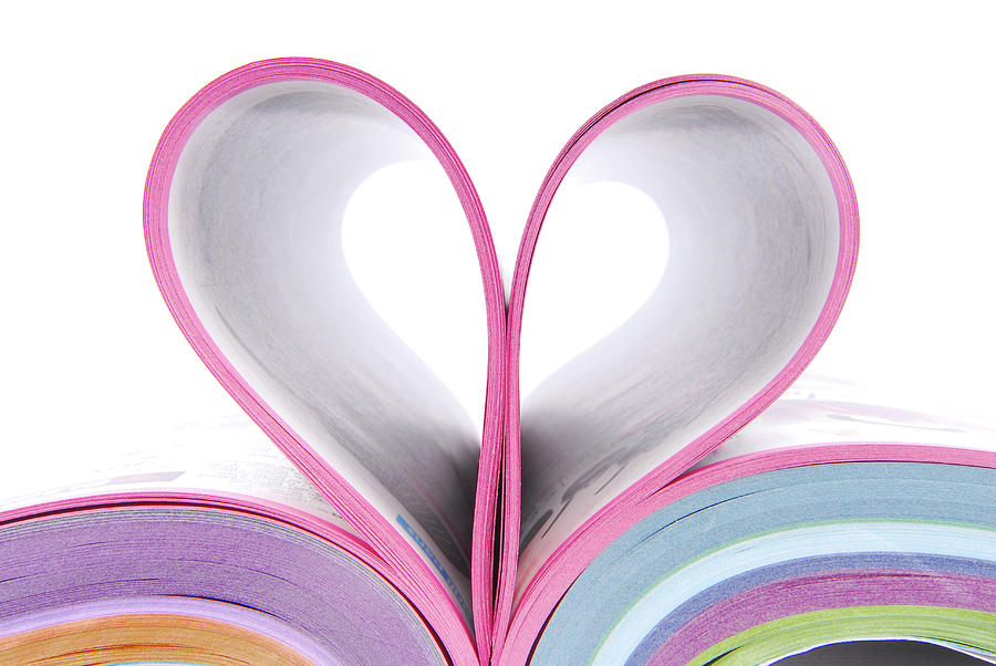 Magazine Catalog Folded Heart Photograph by Severija Kirilovaite