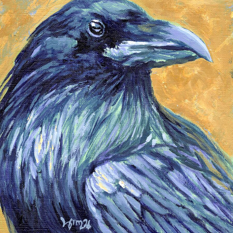 Majestic Blue Raven by Lynn Caldwell
