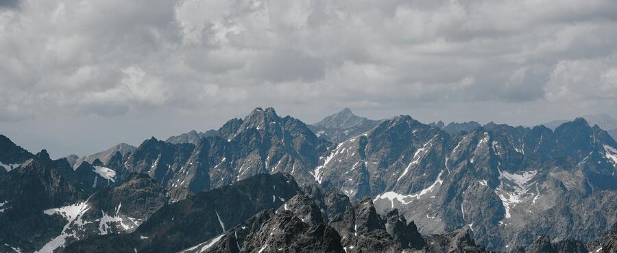 Majestic Mountain Range Under Overcast Sky Photograph - Majestic Mountain Range Under Overcast Sky by Robert Grac
