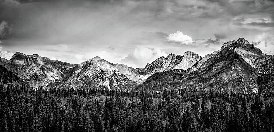 Majestic Mountain Range Photograph - Majesty in Monochrome by Kevin Schwalbe