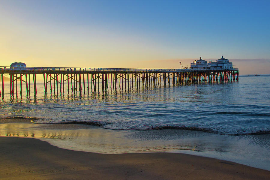 Malibu Pier at Sunrise Photograph by Matthew DeGrushe