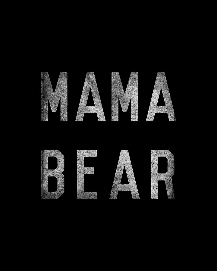 Mama Bear Retro Digital Art by Flippin Sweet Gear