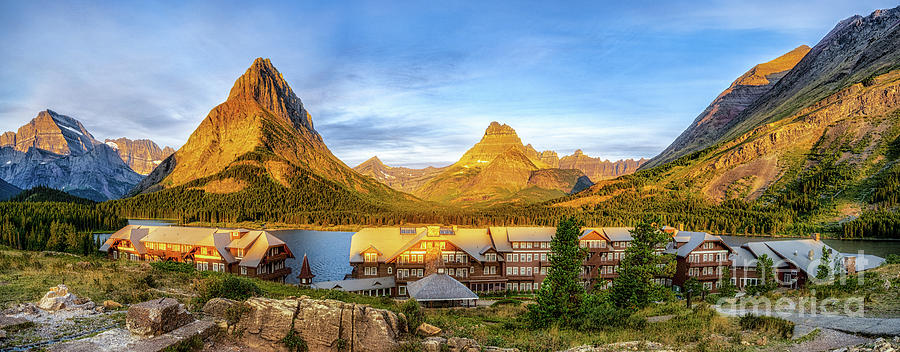 Many Glaciers Hotel Photograph by Jimmy Pappas