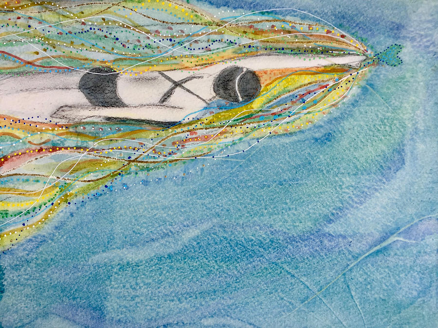 Marcie Sparkles Horizontal Mixed Media by Mary Conner