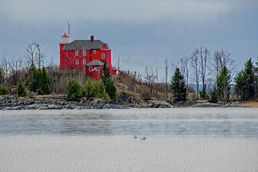 Marquette Harbor Lighthouse Photograph by Vi Ray
