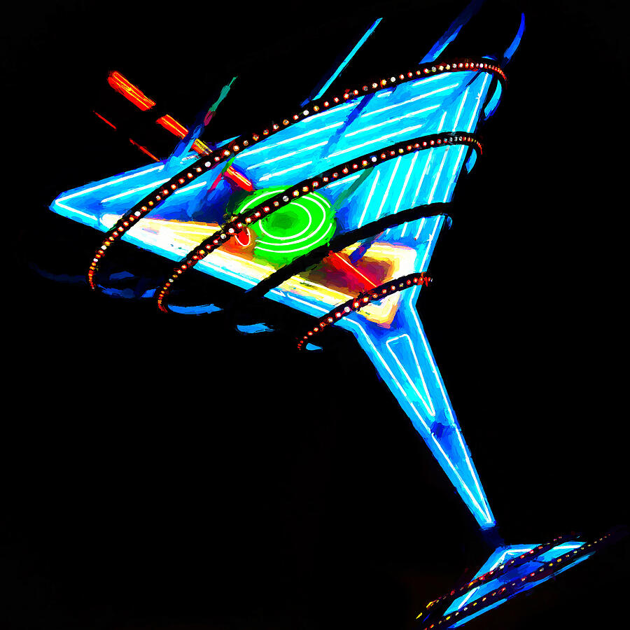 Martini Glass Las Vegas Mixed Media by Tatiana Travelways