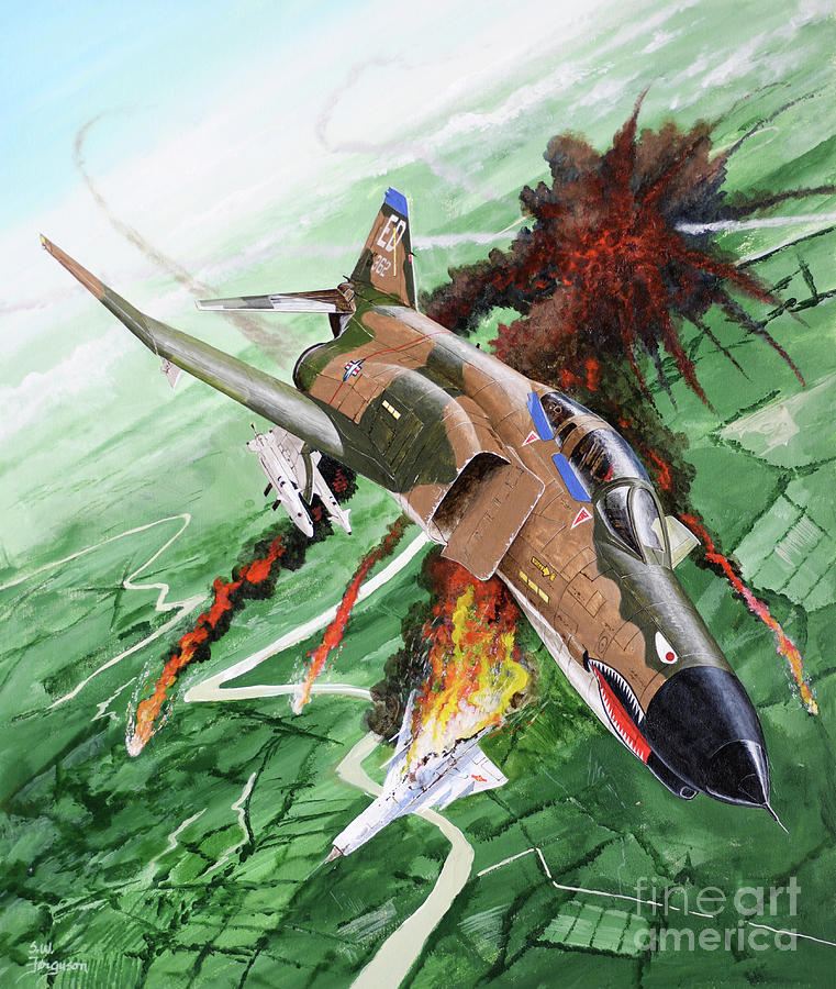 McDonnell Douglas F-4E Phantom II Painting by Steve Ferguson