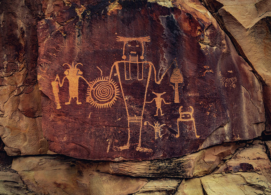 McKee Springs Warrior Spiral Petroglyphs, Utah Photograph by Abbie Warnock