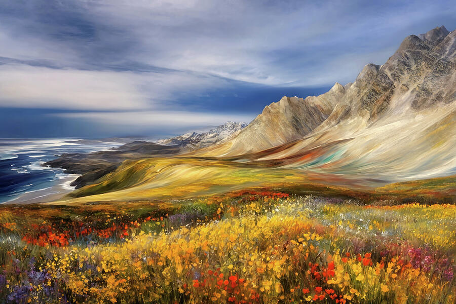 Meadow by the Sea Digital Art by Ursula Abresch