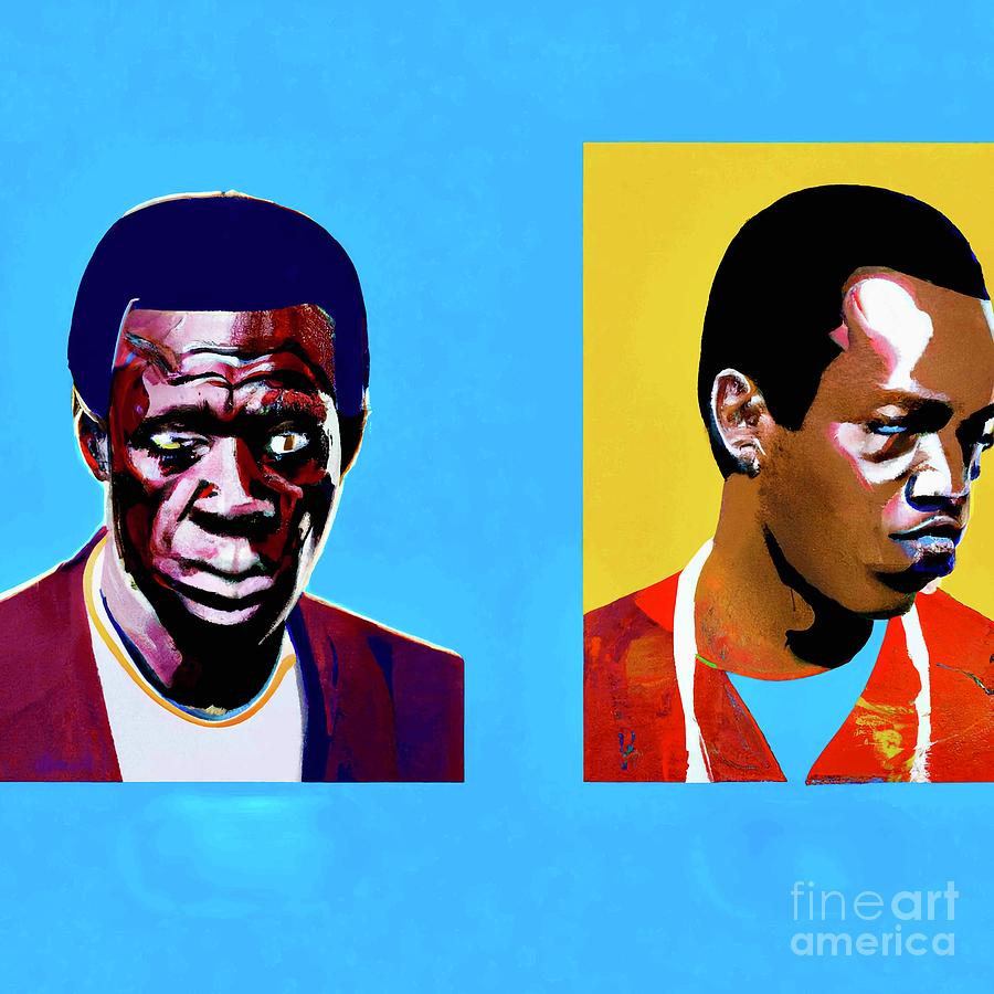 Miles and St Coltrane Mixed Media by Bencasso B