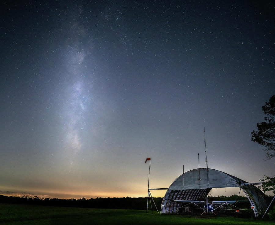 Milky Way Over Good Hill Airport Photograph by Dave King