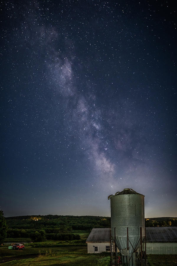 Milky Way Over a Farm in Warren, Connecticut Photograph by Dave King