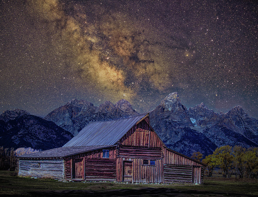 Milky Way Over Tetons Photograph by Jon Snyder