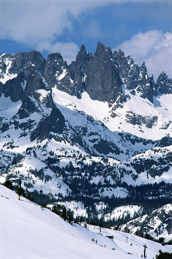 Minarets, Mammoth Mountain Ski Area, Chairlift 18,  Mammoth Lakes Photograph by Bonnie Colgan