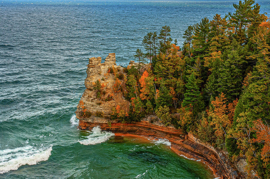 Miners Castle in Autumn Photograph by Michael Collins