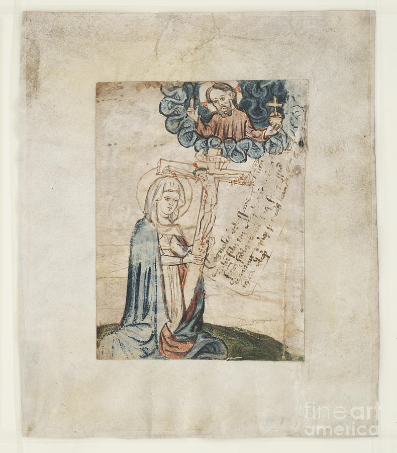 Miniature Depicting St. Bridget Of Sweden Painting by Antonios Valamontes