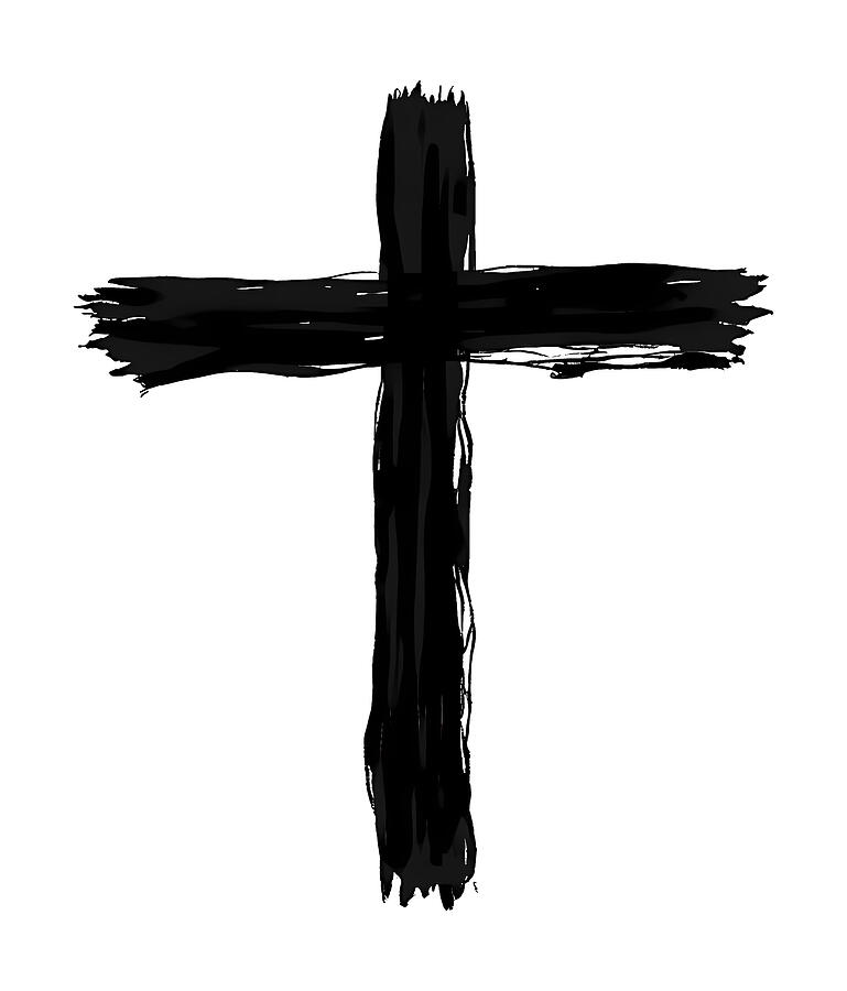 Minimalist Cross Digital Art by Reeves Abram - Pastor Reeves Studio - Metal Posters