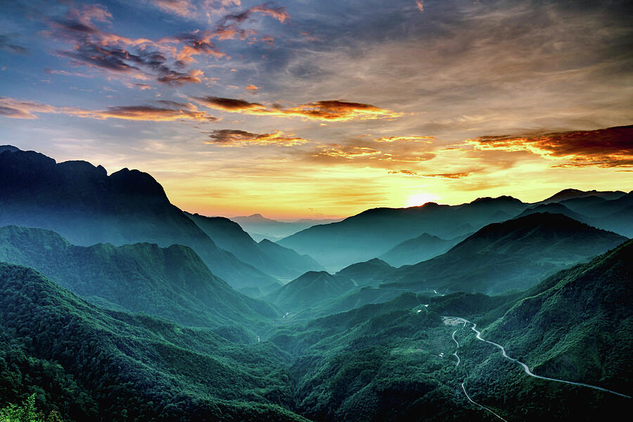 Mist in the Mountains of Vietnam Photograph by Printed View
