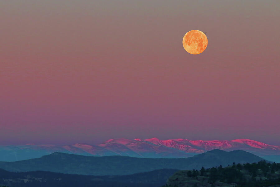 Moon Over Colorado Photograph by Rick Perkins