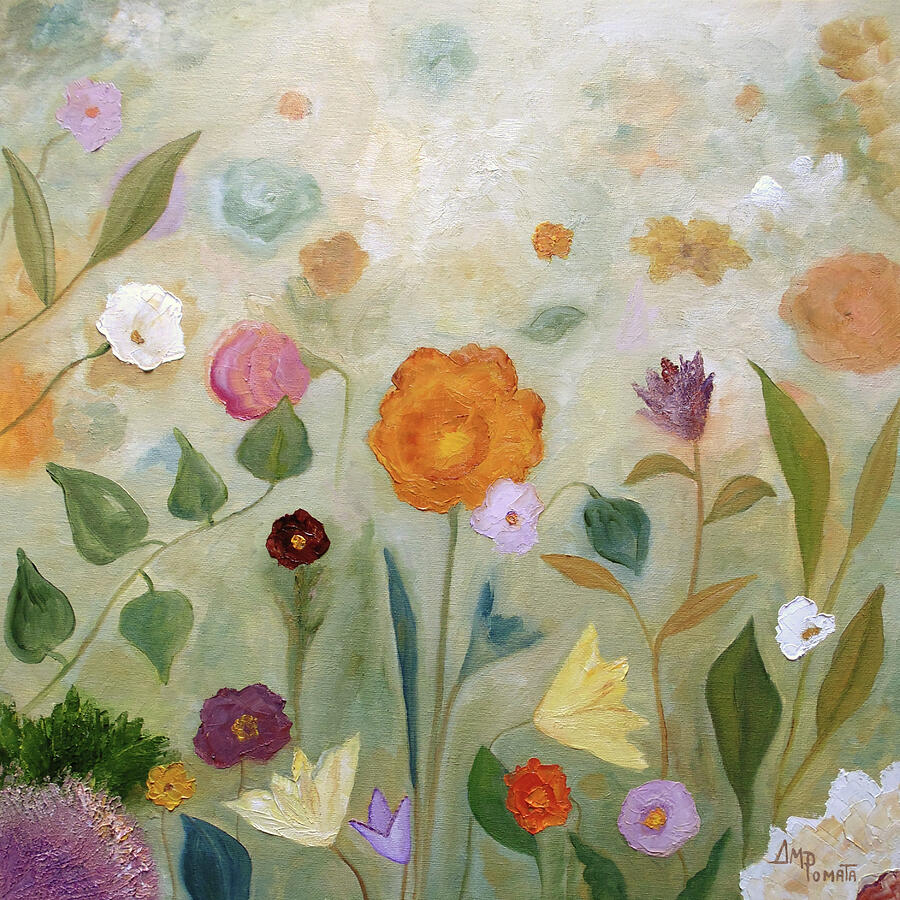 Morning Dew Painting by Angeles M Pomata