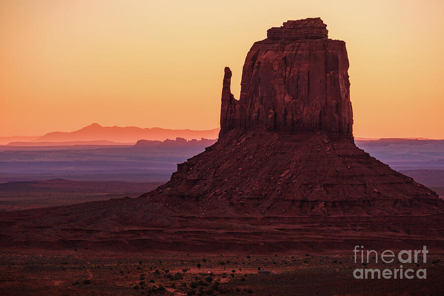 Monument Valley at Sunset Photograph - Morning Over the Mitten by Dodie Ross