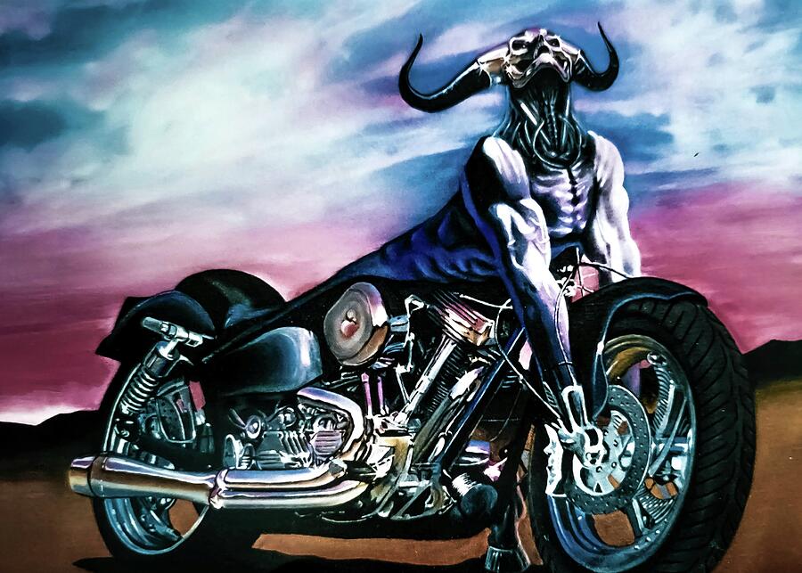 Motorbeast Painting by David Vincenzi
