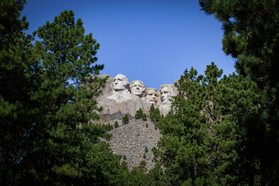 Mount Rushmore Through the Trees Photograph - Mount Rushmore 12 by Cindy Robinson