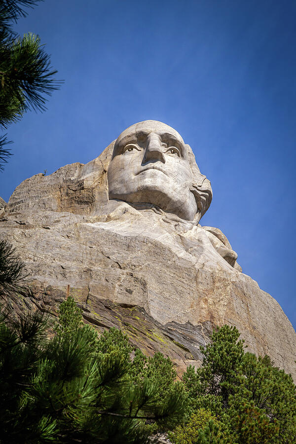 George Washington on Mount Rushmore Photograph - Mount Rushmore - George Washington 10 by Cindy Robinson