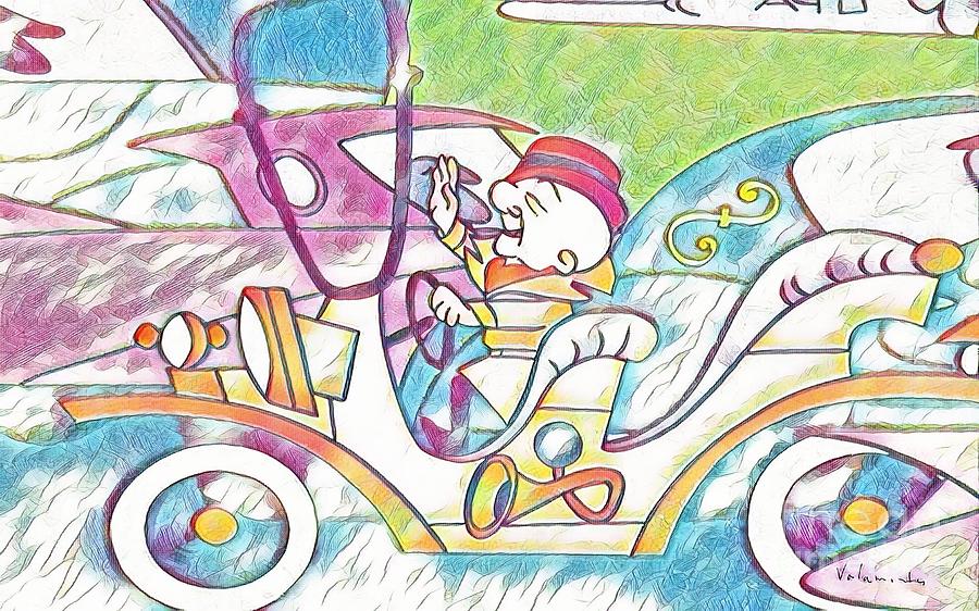 Mr Magoo - Late for the Theater Digital Art by Antonios Valamontes