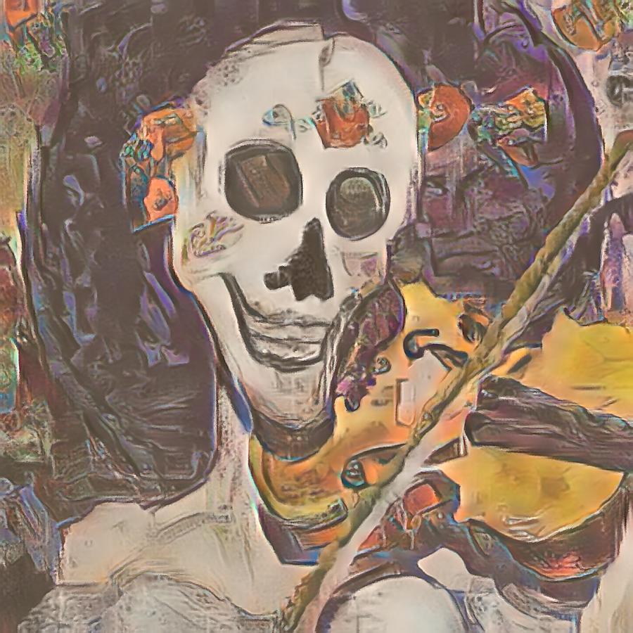 Mrs. Skeletonichi Virtuoso Mixed Media by Bencasso B
