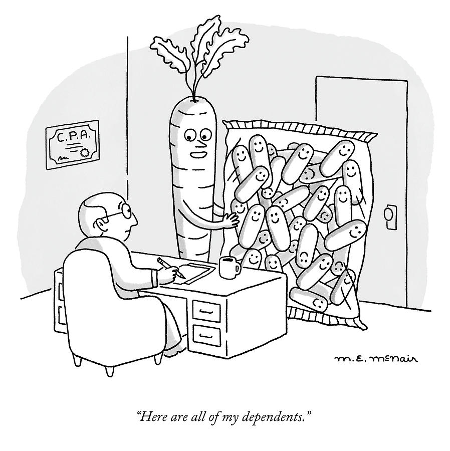 My Dependents Drawing by Elisabeth McNair