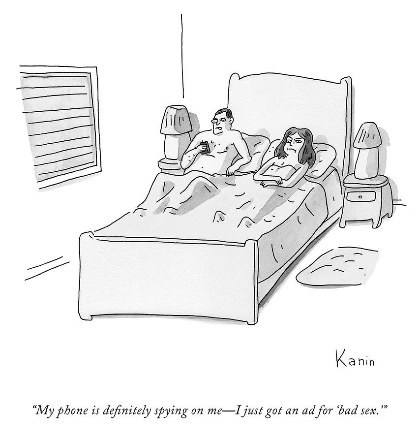 My Phone Is Spying On Me Drawing by Zachary Kanin