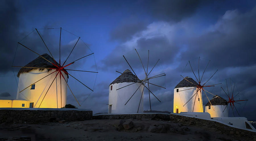 Mykonos Windmills Photograph by Rebecca Herranen
